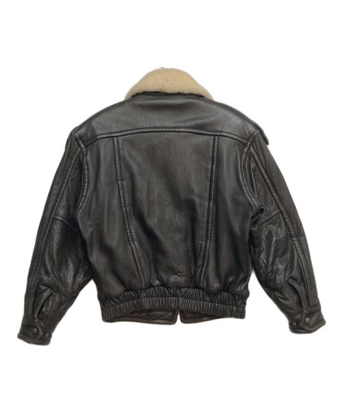 ROBERT COMSTOCK（ロバートコムストック）ROBERT COMSTOCK (ロバートコムストック) ボアカラーレザージャケット ブラック サイズ:Sの古着・服飾アイテム