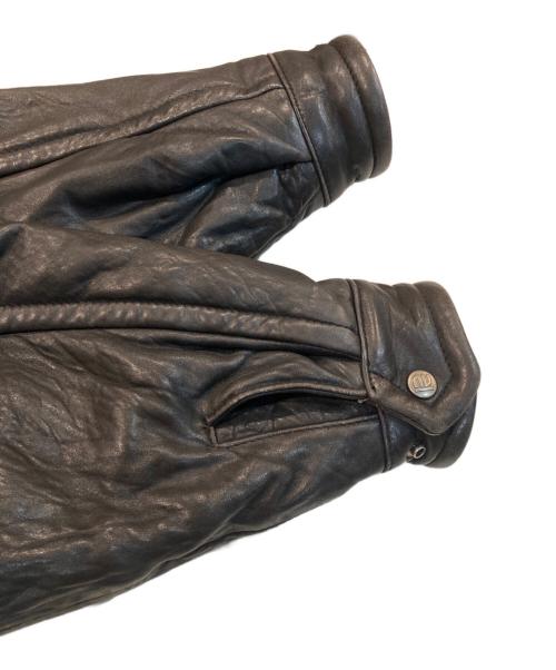 ROBERT COMSTOCK（ロバートコムストック）ROBERT COMSTOCK (ロバートコムストック) ボアカラーレザージャケット ブラック サイズ:Sの古着・服飾アイテム