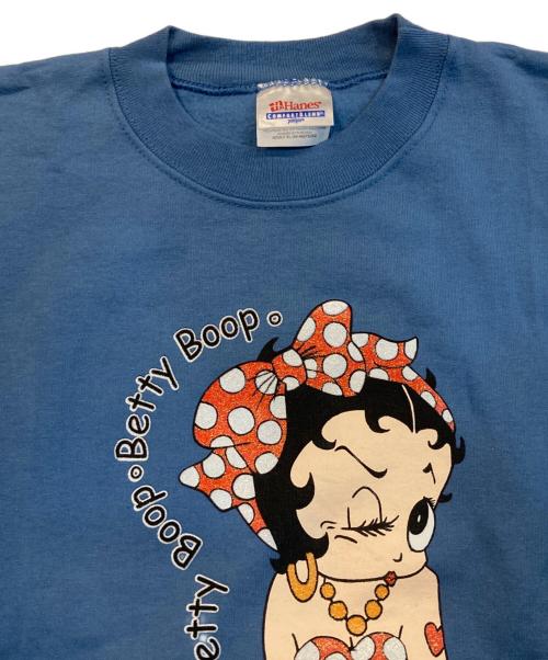 Hanes（ヘインズ）Hanes (ヘインズ) BETTY プリント スウェット ブルー サイズ:XLの古着・服飾アイテム