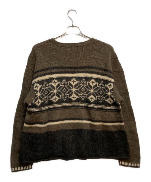 J.CREW（ジェイクルー）J.CREW (ジェイクルー) ノルディック ウール ニット ブラウン サイズ:Lの古着・服飾アイテム