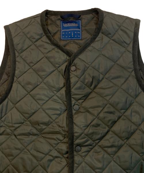 LAVENHAM（ラベンハム）LAVENHAM (ラベンハム) キルティング ベスト オリーブ サイズ:Lの古着・服飾アイテム