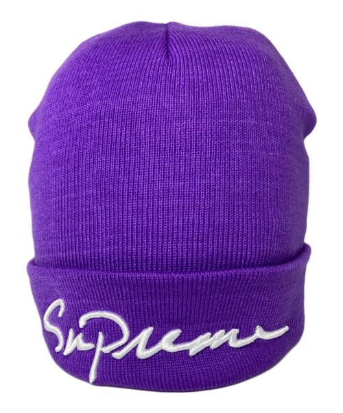SUPREME（シュプリーム）SUPREME (シュプリーム) Classic Script Beanie パープル サイズ:サイズ詳細参照の古着・服飾アイテム