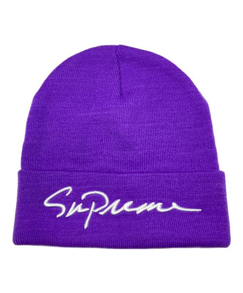 SUPREME（シュプリーム）SUPREME (シュプリーム) Classic Script Beanie パープル サイズ:サイズ詳細参照の古着・服飾アイテム