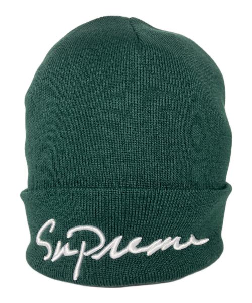 SUPREME（シュプリーム）SUPREME (シュプリーム) Classic Script Beanie グリーン サイズ:サイズ詳細参照の古着・服飾アイテム