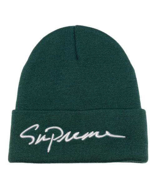 SUPREME（シュプリーム）SUPREME (シュプリーム) Classic Script Beanie グリーン サイズ:サイズ詳細参照の古着・服飾アイテム