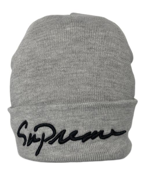 SUPREME（シュプリーム）SUPREME (シュプリーム) Classic Script Beanie グレー サイズ:サイズ詳細参照の古着・服飾アイテム