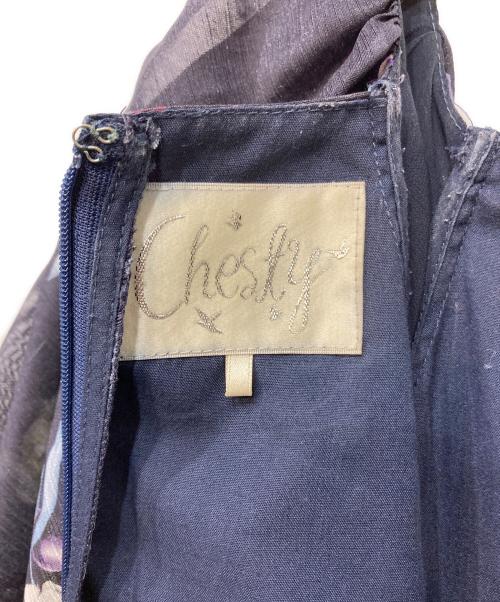 CHESTY（チェスティ）CHESTY (チェスティ) ラズベリーワンピース ネイビーの古着・服飾アイテム