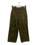 fulugi古着）の古着「ヘリンボーン ツイル カーゴ パンツ」｜オリーブ