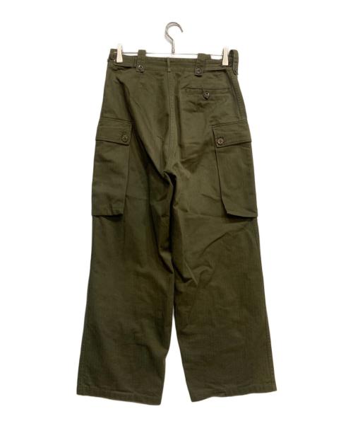 fulugi（古着）fulugi (古着) ヘリンボーン ツイル カーゴ パンツ オリーブ サイズ:82×90の古着・服飾アイテム