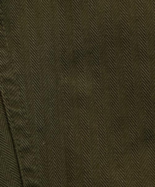 fulugi（古着）fulugi (古着) ヘリンボーン ツイル カーゴ パンツ オリーブ サイズ:82×90の古着・服飾アイテム