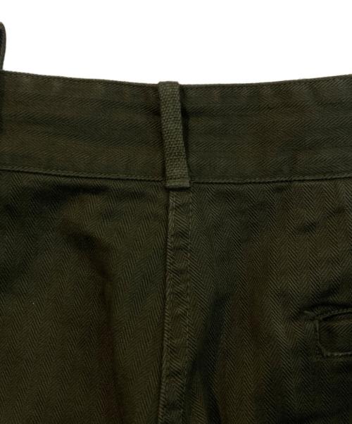 fulugi（古着）fulugi (古着) ヘリンボーン ツイル カーゴ パンツ オリーブ サイズ:82×90の古着・服飾アイテム