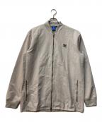 adidasアディダス）の古着「ワンポイントロゴ ジャケット」｜グレー