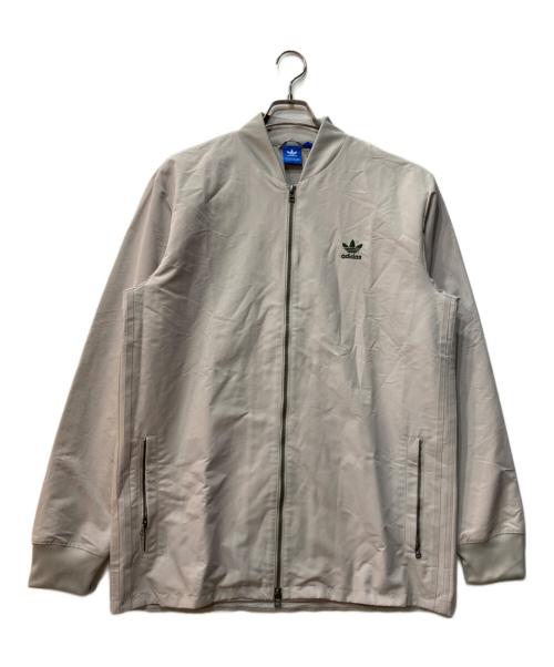 adidas（アディダス）adidas (アディダス) ワンポイントロゴ ジャケット グレー サイズ:Lの古着・服飾アイテム