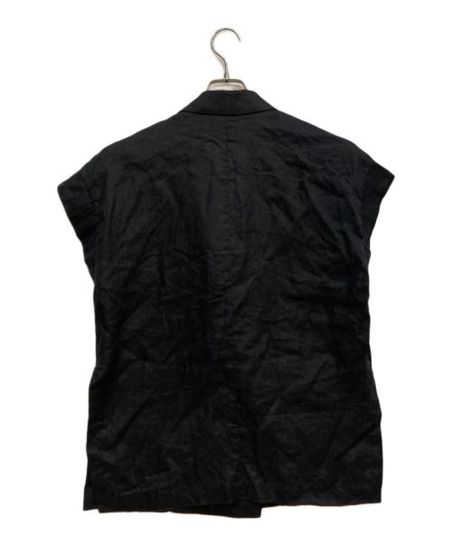 SHE TOKYO（シートーキョー）SHE TOKYO (シートーキョー) Balley リネンノースリーブ ジャケット ブラック サイズ:FREEの古着・服飾アイテム