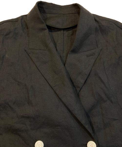 SHE TOKYO（シートーキョー）SHE TOKYO (シートーキョー) Balley リネンノースリーブ ジャケット ブラック サイズ:FREEの古着・服飾アイテム