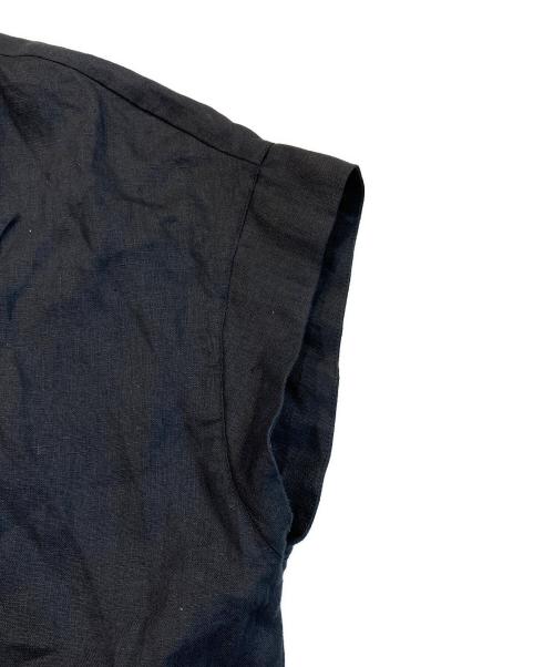 SHE TOKYO（シートーキョー）SHE TOKYO (シートーキョー) Balley リネンノースリーブ ジャケット ブラック サイズ:FREEの古着・服飾アイテム