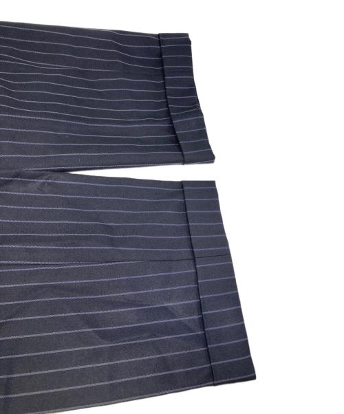 BEAMS F（ビームスエフ）BEAMS F (ビームスエフ) ウール カシミヤ ストライプ セットアップ スーツ ネイビー サイズ:FREEの古着・服飾アイテム