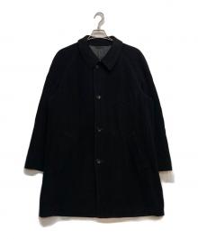 Aquascutum（アクアスキュータム）の古着「アンゴラ　ステンカラー　コート」｜ブラック