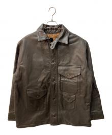 POST O'ALLS（ポストオーバーオールズ）の古着「CRUZER 8 goatskin JACKET」｜ブラウン