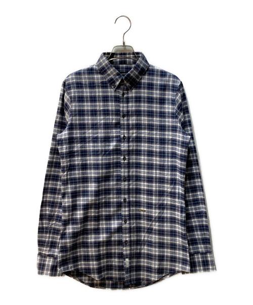 DSQUARED2（ディースクエアード）DSQUARED2 (ディースクエアード) チェック シャツ ブルー サイズ:46の古着・服飾アイテム