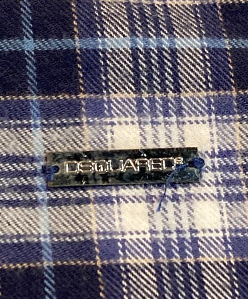 DSQUARED2（ディースクエアード）DSQUARED2 (ディースクエアード) チェック シャツ ブルー サイズ:46の古着・服飾アイテム