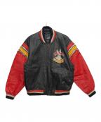 MIRAGE×LOONEY TUNESミラージュ×ルーニーチューンズ）の古着「90s レザー スタジャン」｜ブラック