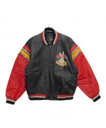 MIRAGE×LOONEY TUNES（ミラージュ×ルーニーチューンズ）の古着「90s レザー スタジャン」｜ブラック
