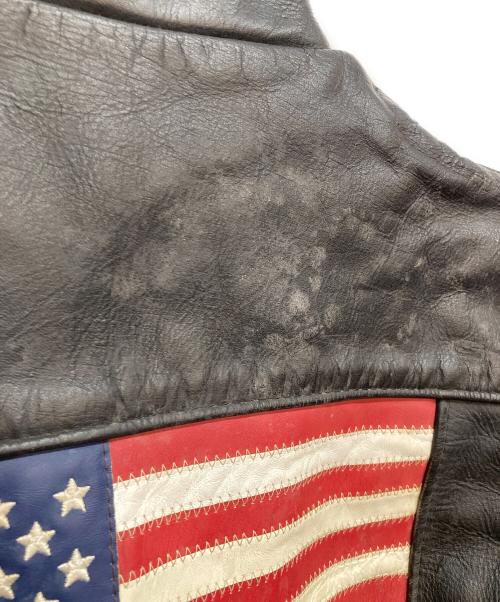 Schott（ショット）Schott (ショット) ライン  シングル ライダース ジャケット ブラック サイズ:Sの古着・服飾アイテム