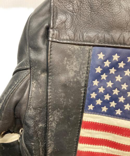 Schott（ショット）Schott (ショット) ライン  シングル ライダース ジャケット ブラック サイズ:Sの古着・服飾アイテム