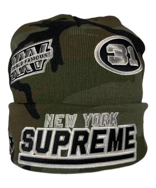 SUPREME（シュプリーム）SUPREME (シュプリーム) New Era (ニューエラ) Football Beanie Woodland Camo カーキ サイズ:サイズ詳細参照の古着・服飾アイテム