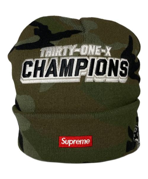 SUPREME（シュプリーム）SUPREME (シュプリーム) New Era (ニューエラ) Football Beanie Woodland Camo カーキ サイズ:サイズ詳細参照の古着・服飾アイテム