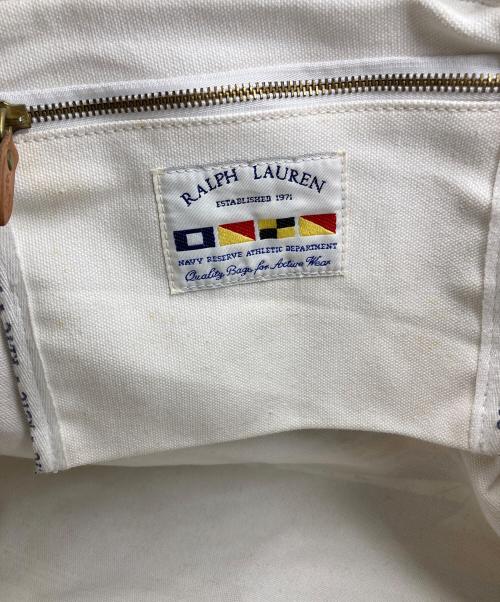 RALPH LAUREN（ラルフローレン）RALPH LAUREN (ラルフローレン) ヨットクラブ キャンバス ドラムバック ベージュ サイズ:サイズ詳細参照の古着・服飾アイテム