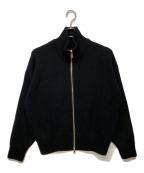 MAISON SPECIALメゾンスペシャル）の古着「Prime-Over Drivers Zip Knit」｜ブラック