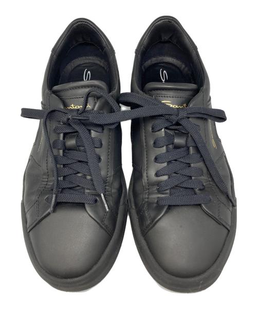 Santoni（サントーニ）Santoni (サントーニ) ダブルバックルディテール スニーカー ブラック サイズ:5の古着・服飾アイテム