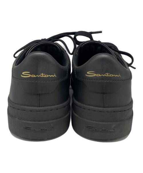 Santoni（サントーニ）Santoni (サントーニ) ダブルバックルディテール スニーカー ブラック サイズ:5の古着・服飾アイテム