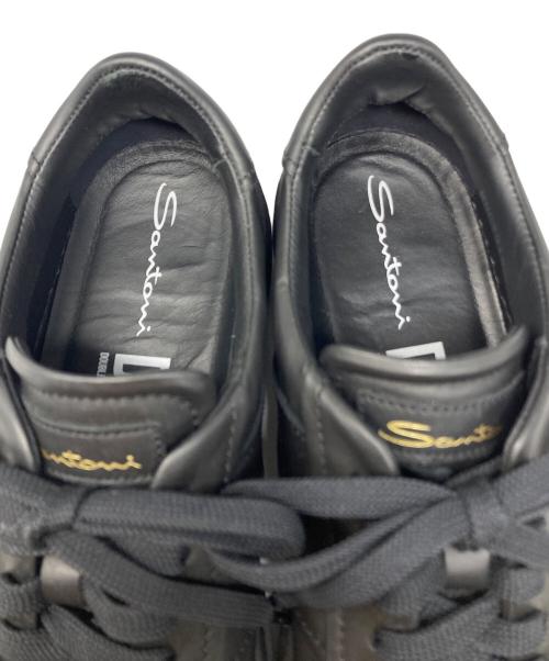 Santoni（サントーニ）Santoni (サントーニ) ダブルバックルディテール スニーカー ブラック サイズ:5の古着・服飾アイテム