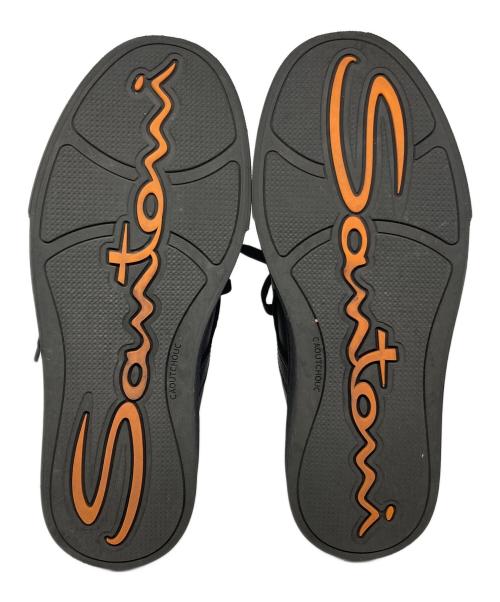Santoni（サントーニ）Santoni (サントーニ) ダブルバックルディテール スニーカー ブラック サイズ:5の古着・服飾アイテム