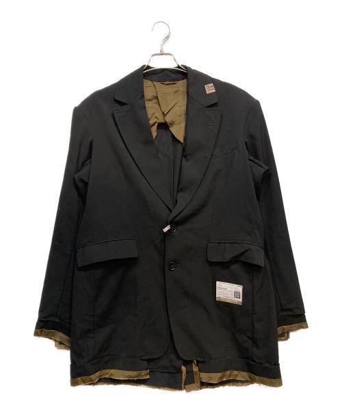 Maison MIHARA YASUHIRO（メゾン ミハラ ヤスヒロ）Maison MIHARA YASUHIRO (メゾン ミハラ ヤスヒロ) Chambray Satin Oversized Blazer ブラック サイズ:44の古着・服飾アイテム