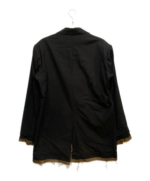 Maison MIHARA YASUHIRO（メゾン ミハラ ヤスヒロ）Maison MIHARA YASUHIRO (メゾン ミハラ ヤスヒロ) Chambray Satin Oversized Blazer ブラック サイズ:44の古着・服飾アイテム