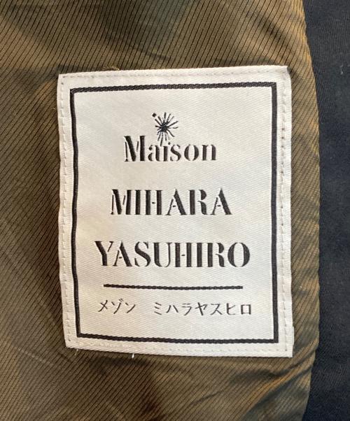 Maison MIHARA YASUHIRO（メゾン ミハラ ヤスヒロ）Maison MIHARA YASUHIRO (メゾン ミハラ ヤスヒロ) Chambray Satin Oversized Blazer ブラック サイズ:44の古着・服飾アイテム