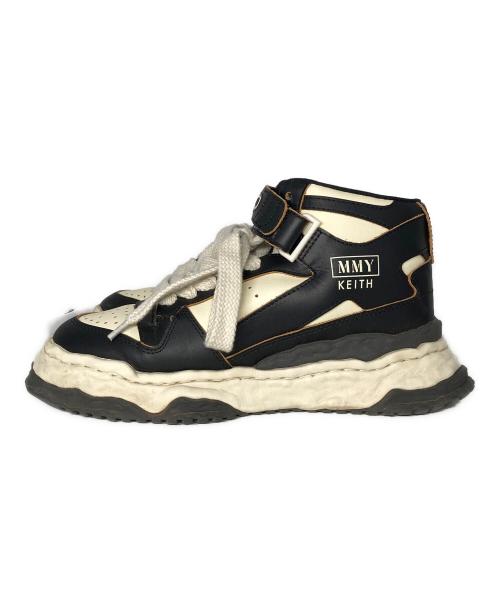 Maison MIHARA YASUHIRO（メゾン ミハラ ヤスヒロ）Maison MIHARA YASUHIRO (メゾン ミハラ ヤスヒロ) Keith ハイカットスニーカー ホワイト×ブラック サイズ:41の古着・服飾アイテム