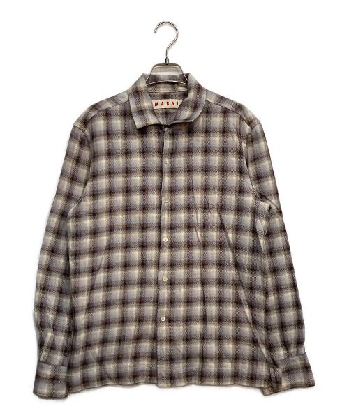 MARNI（マルニ）MARNI (マルニ) チェック シャツ ベージュ サイズ:46の古着・服飾アイテム