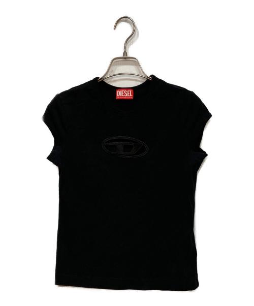 DIESEL（ディーゼル）DIESEL (ディーゼル) T-ANGIE オーバルロゴTシャツ ブラック サイズ:XSの古着・服飾アイテム