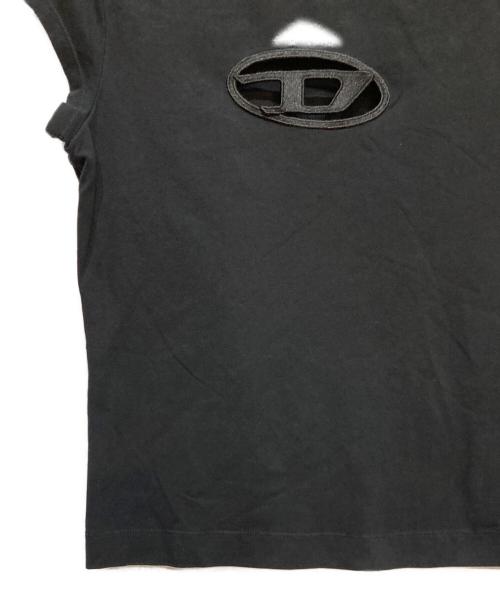 DIESEL（ディーゼル）DIESEL (ディーゼル) T-ANGIE オーバルロゴTシャツ ブラック サイズ:XSの古着・服飾アイテム