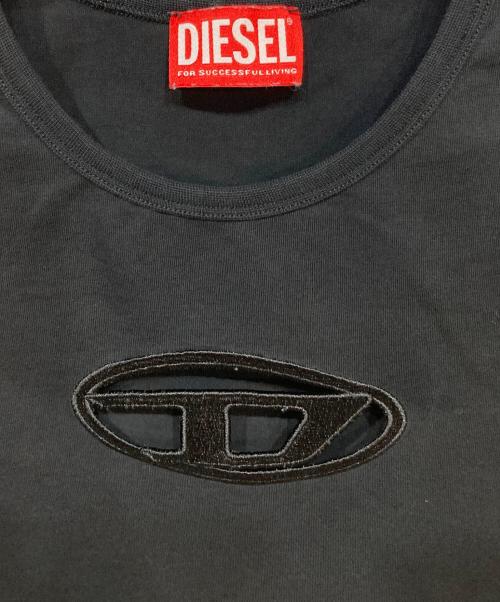 DIESEL（ディーゼル）DIESEL (ディーゼル) T-ANGIE オーバルロゴTシャツ ブラック サイズ:XSの古着・服飾アイテム
