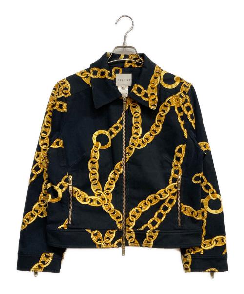 CELINE（セリーヌ）CELINE (セリーヌ) マカダム チェーン プリント ジャケット ブラック サイズ:42の古着・服飾アイテム