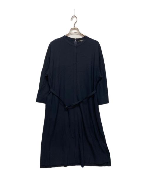 UNTITLED（アンタイトル）UNTITLED (アンタイトル) ストレッチ裏起毛 シャツワンピース ネイビー サイズ:48の古着・服飾アイテム