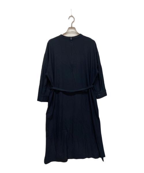 UNTITLED（アンタイトル）UNTITLED (アンタイトル) ストレッチ裏起毛 シャツワンピース ネイビー サイズ:48の古着・服飾アイテム