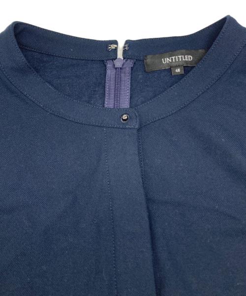 UNTITLED（アンタイトル）UNTITLED (アンタイトル) ストレッチ裏起毛 シャツワンピース ネイビー サイズ:48の古着・服飾アイテム