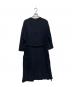 UNTITLED (アンタイトル) ストレッチ裏起毛 シャツワンピース ネイビー サイズ:48：7000円